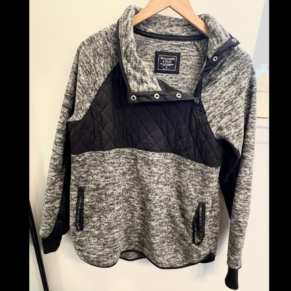Abercrombie asymmetrical snap pullover